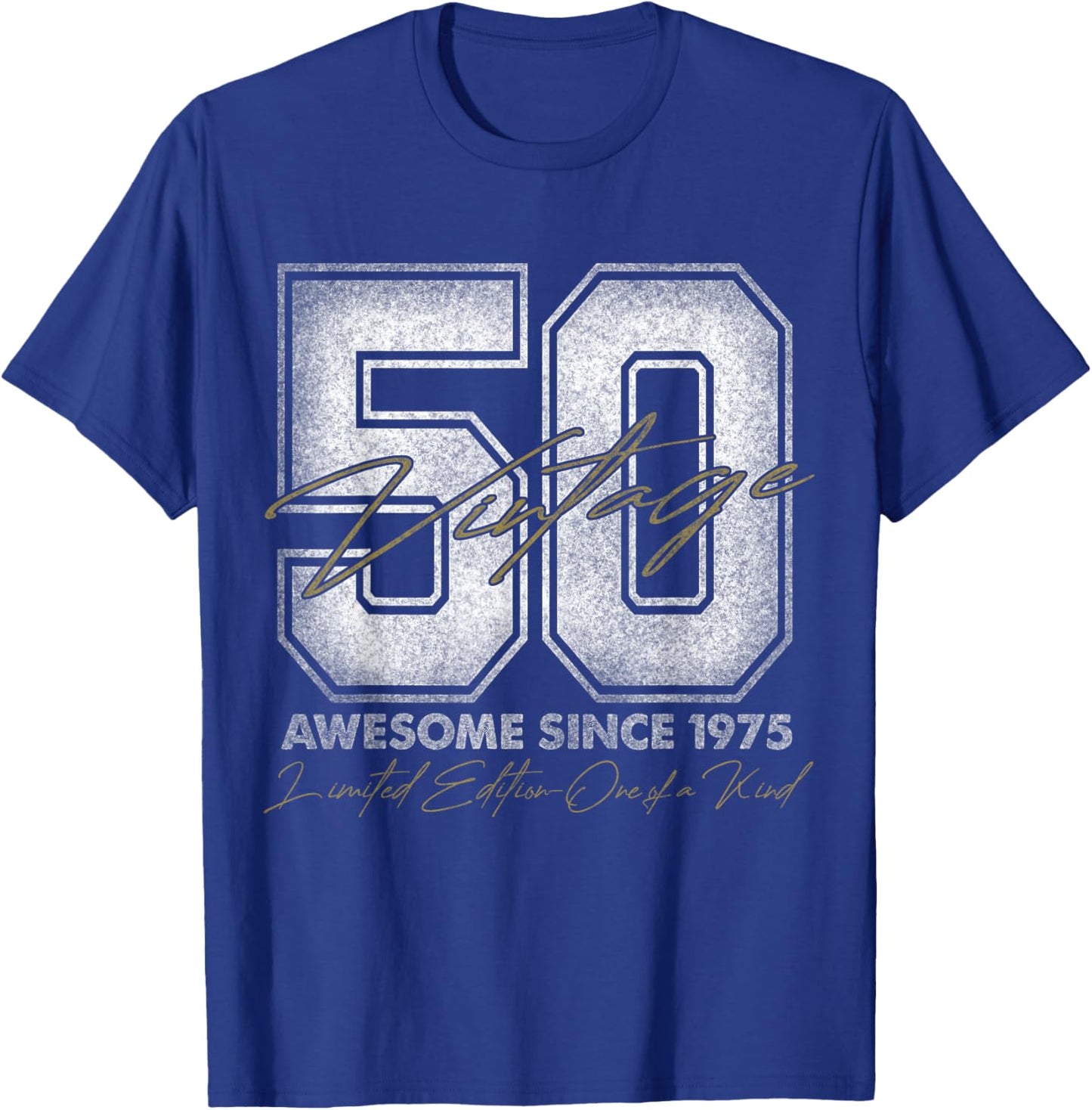50 Year Old Gifts Vintage 1975 Limited Edition 50th Birthday T-Shirt - T-Shirt | Royal