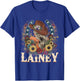Retro Lainey Flowers Girl Personalized Name Cowgirl T-Shirt - T-Shirt | Royal