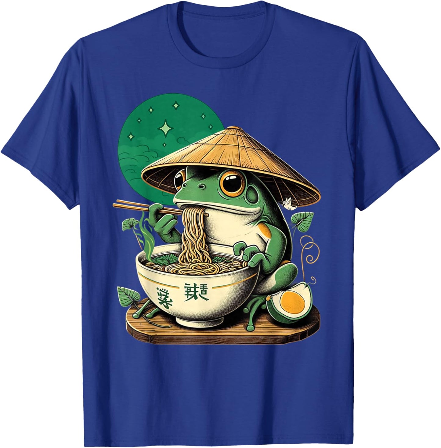 Kawaii Frog Eating Ramen Noodles Funny Anime Boys Girls Teen T-Shirt - T-Shirt | Royal