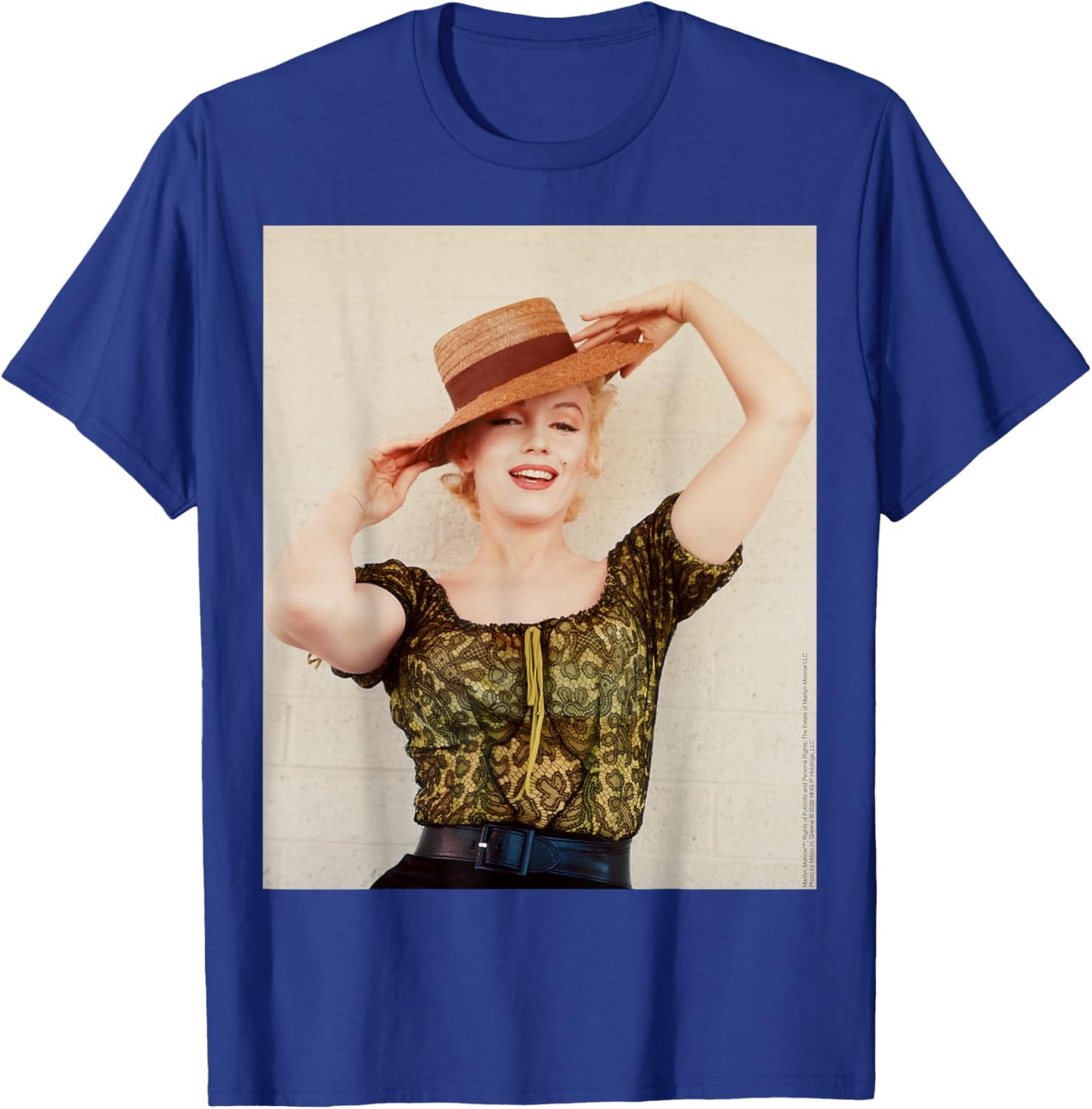 Backlot Session Hat Color Portrait by Milton H Greene T-Shirt - T-Shirt | Royal