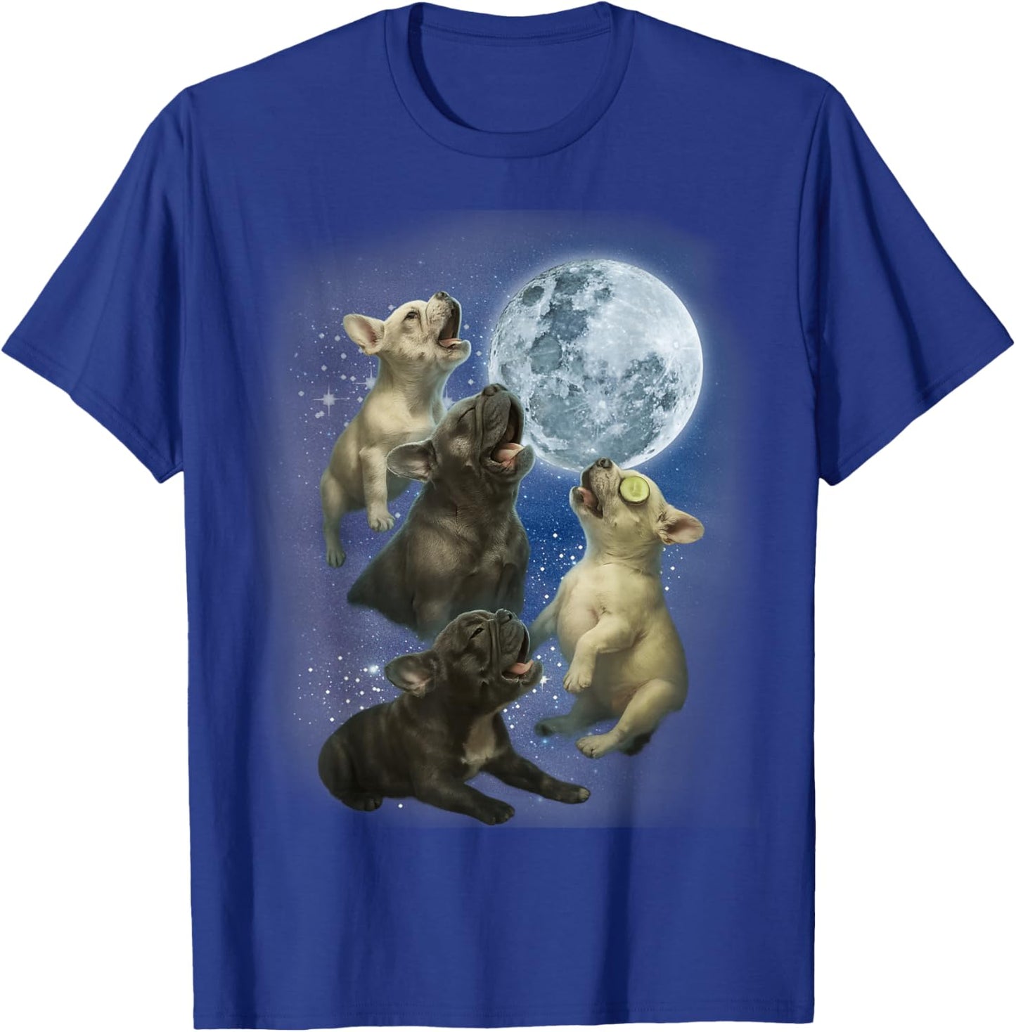 Pibble Howling at The Moon Gen Z Meme Dogs Lovers Men Women T-Shirt - T-Shirt | Royal