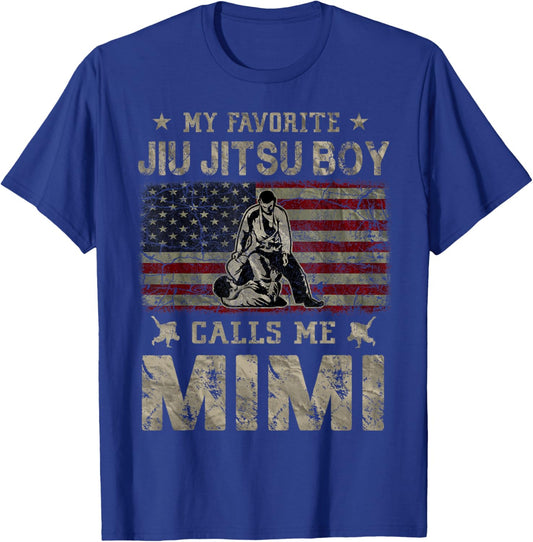My Favorite Jiu Jitsu Boy Calls Me Mimi Mother's Day T-Shirt - T-Shirt | Royal
