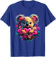 Koala Hearts and Flowers Graphic Valentines Day T-Shirt - T-Shirt | Royal