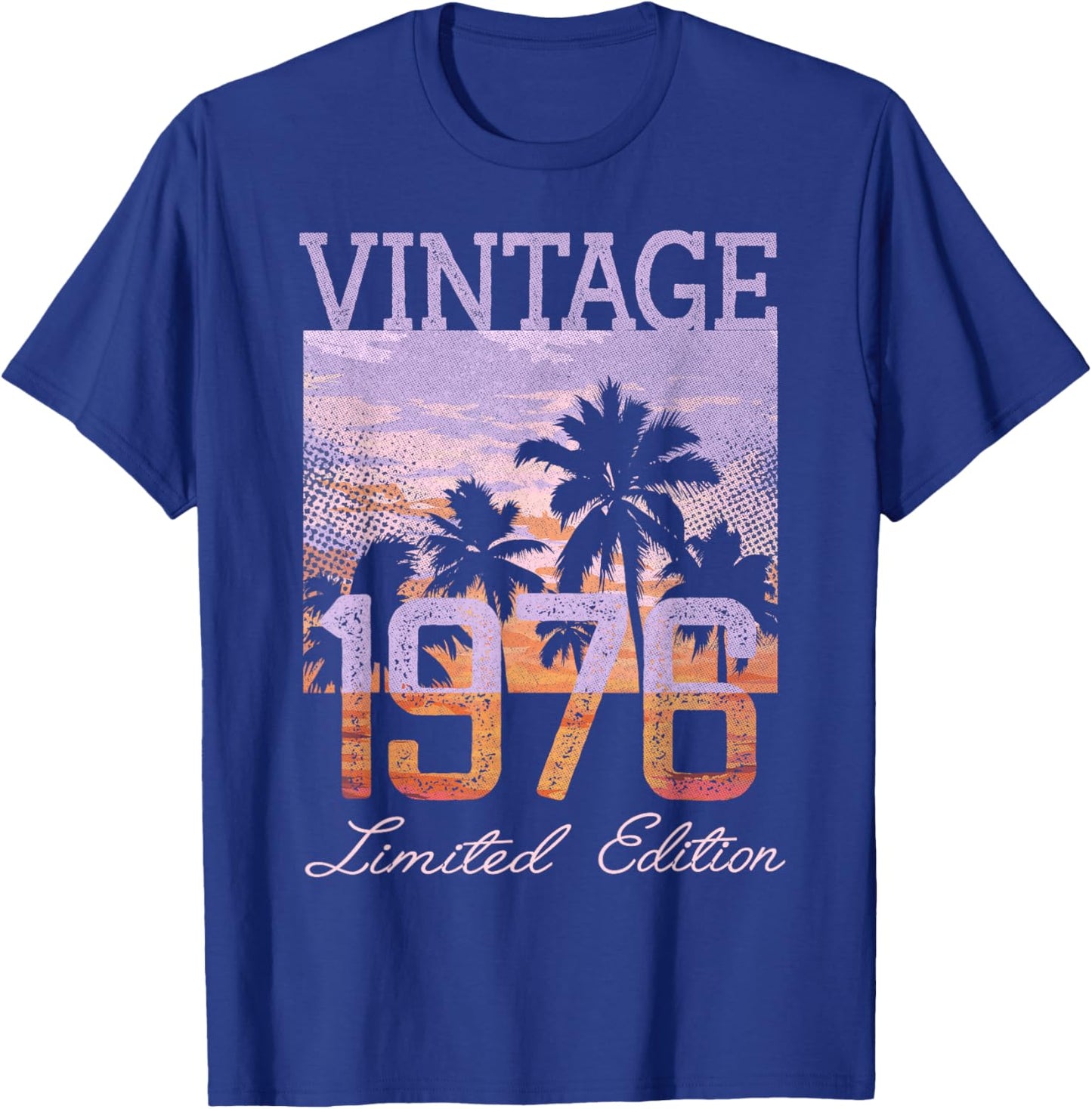 Vintage 1976 Limited Edition 50th Birthday 50 Year Old Gifts T-Shirt - T-Shirt | Royal