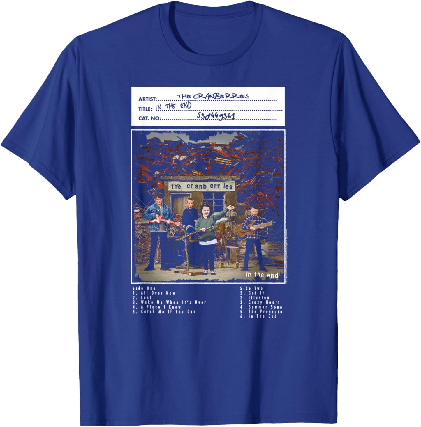 The Cranberries In the End Vinyl Handwritten Vintage Band T-Shirt - T-Shirt | Royal
