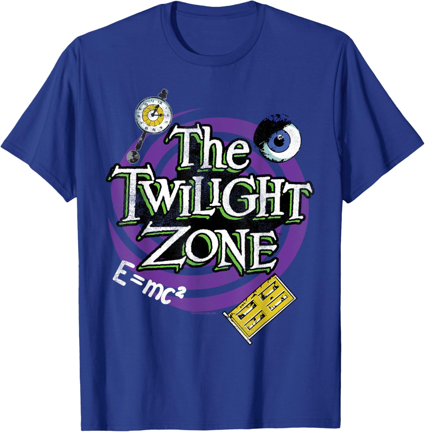 The Twilight Zone Title Halloween Spiral Door Purple T-Shirt - T-Shirt | Royal