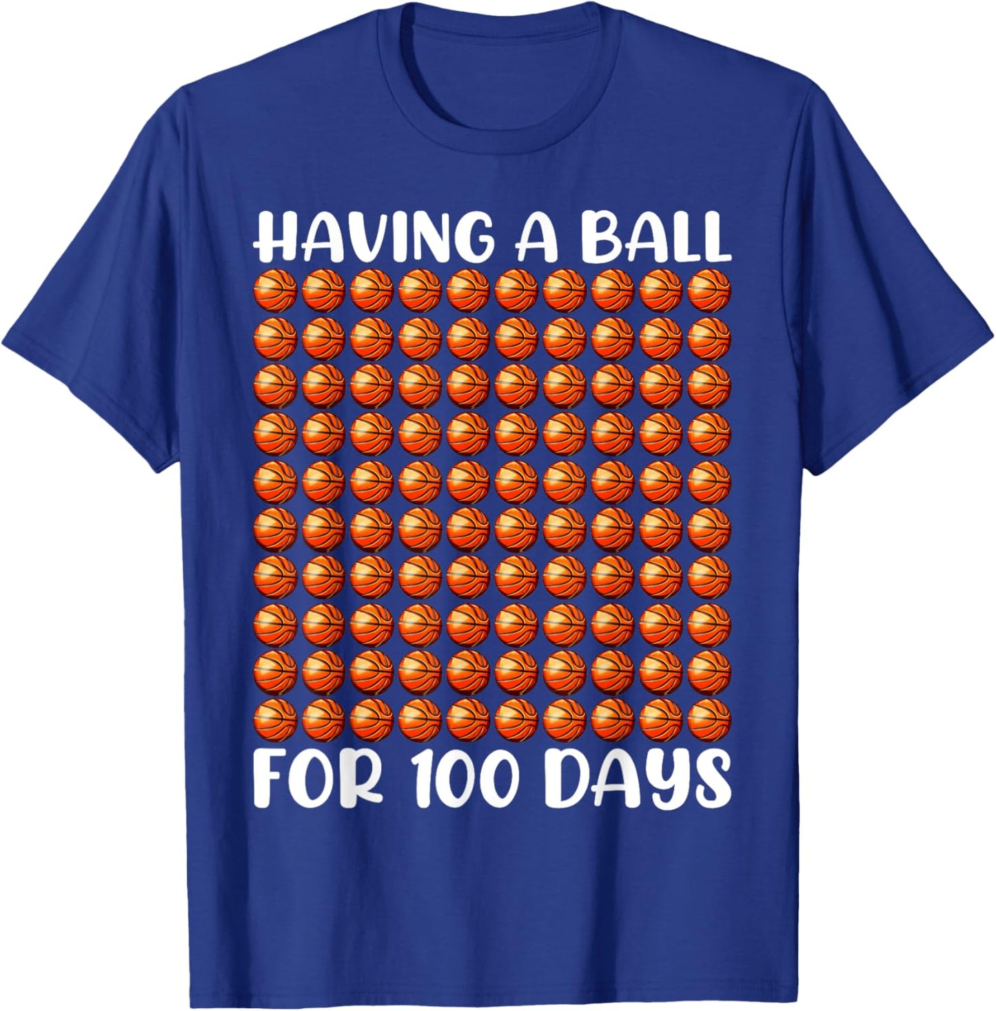 100 Days Of School Basketball 100th Day 100 Days Smarter Boy T-Shirt - T-Shirt | Royal
