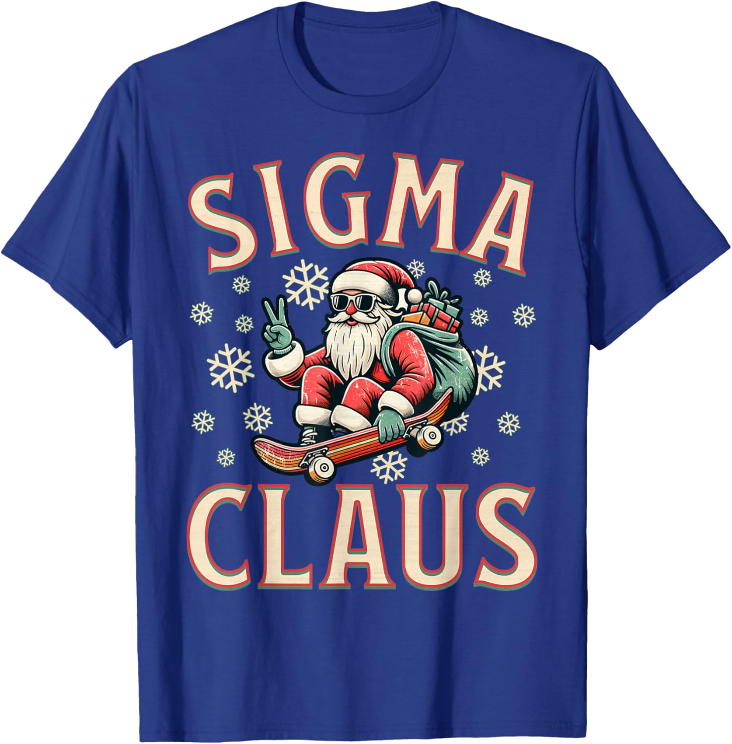 Sigma Claus Funny Santa Christmas Meme Teens Boys Kids Xmas T-Shirt - T-Shirt | Royal