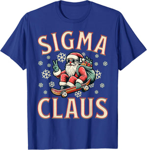 Sigma Claus Funny Santa Christmas Meme Teens Boys Kids Xmas T-Shirt - T-Shirt | Royal