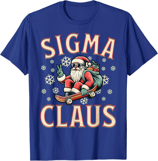 Sigma Claus Funny Santa Christmas Meme Teens Boys Kids Xmas T-Shirt - T-Shirt | Royal