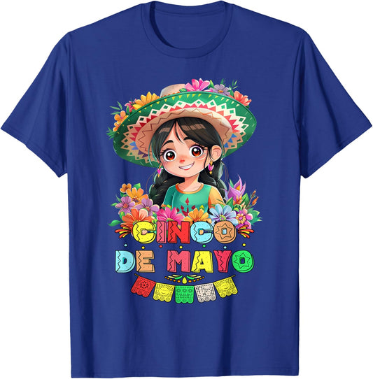 Otaku Girl Cinco De Mayo Mexican Fiesta 5 De Mayo Anime Girl T-Shirt - T-Shirt | Royal