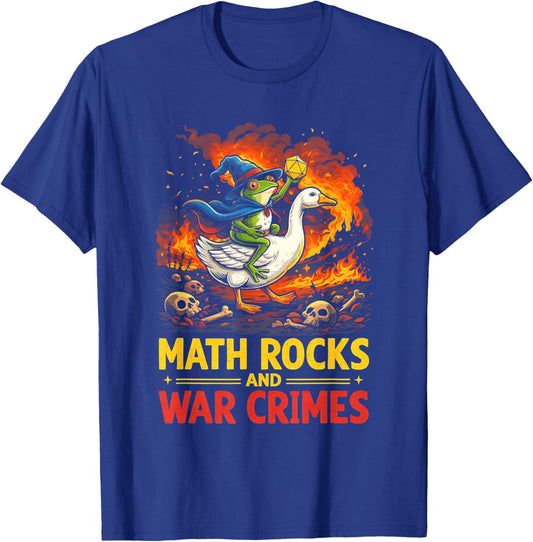 Math Rocks Funny Dice Gamer Shirt Wizard Frog Goose T-Shirt - T-Shirt | Royal