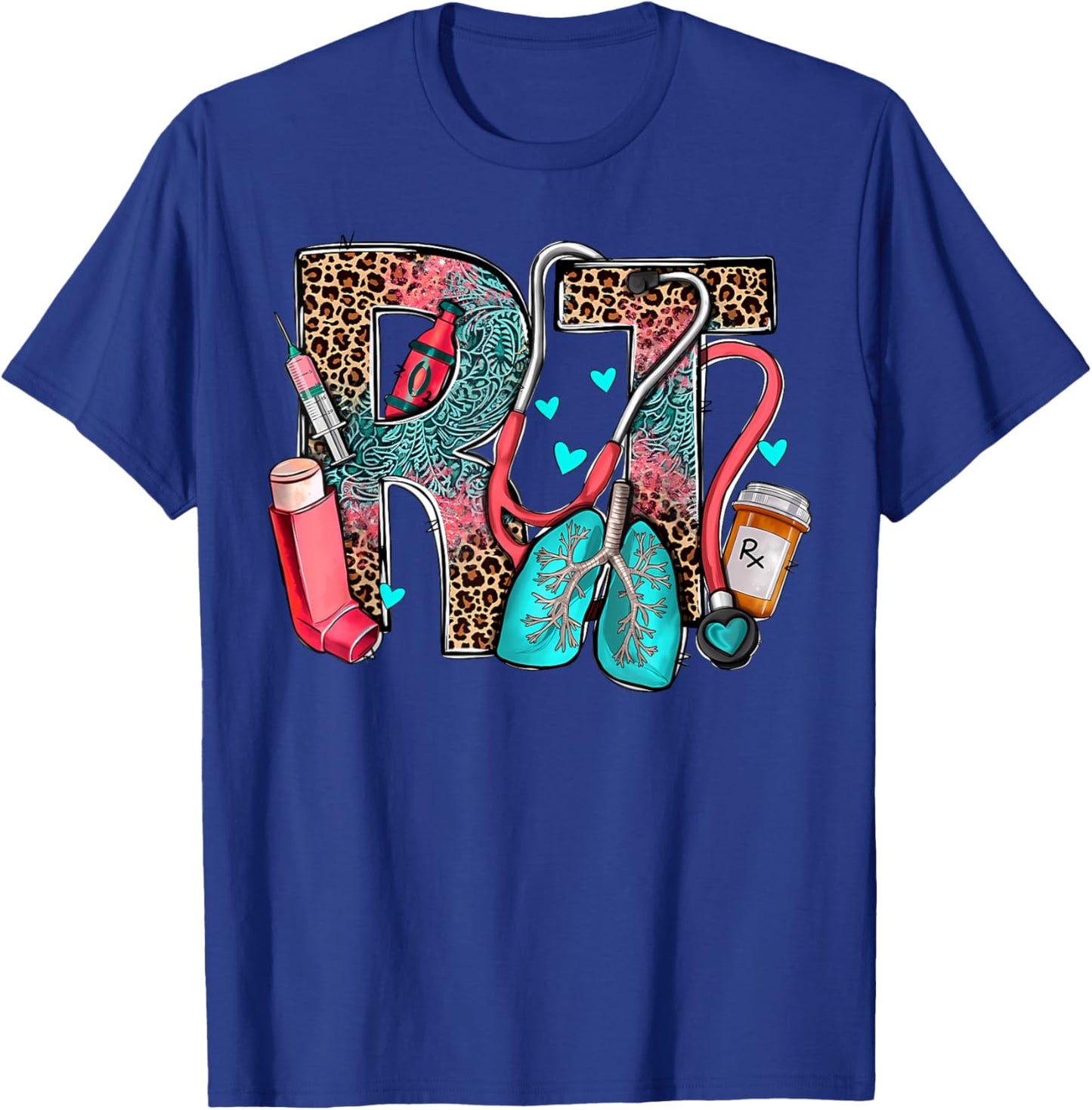 Rt Respiratory Therapist Stethoscope Nurse Western Nursing T-Shirt - T-Shirt | Royal