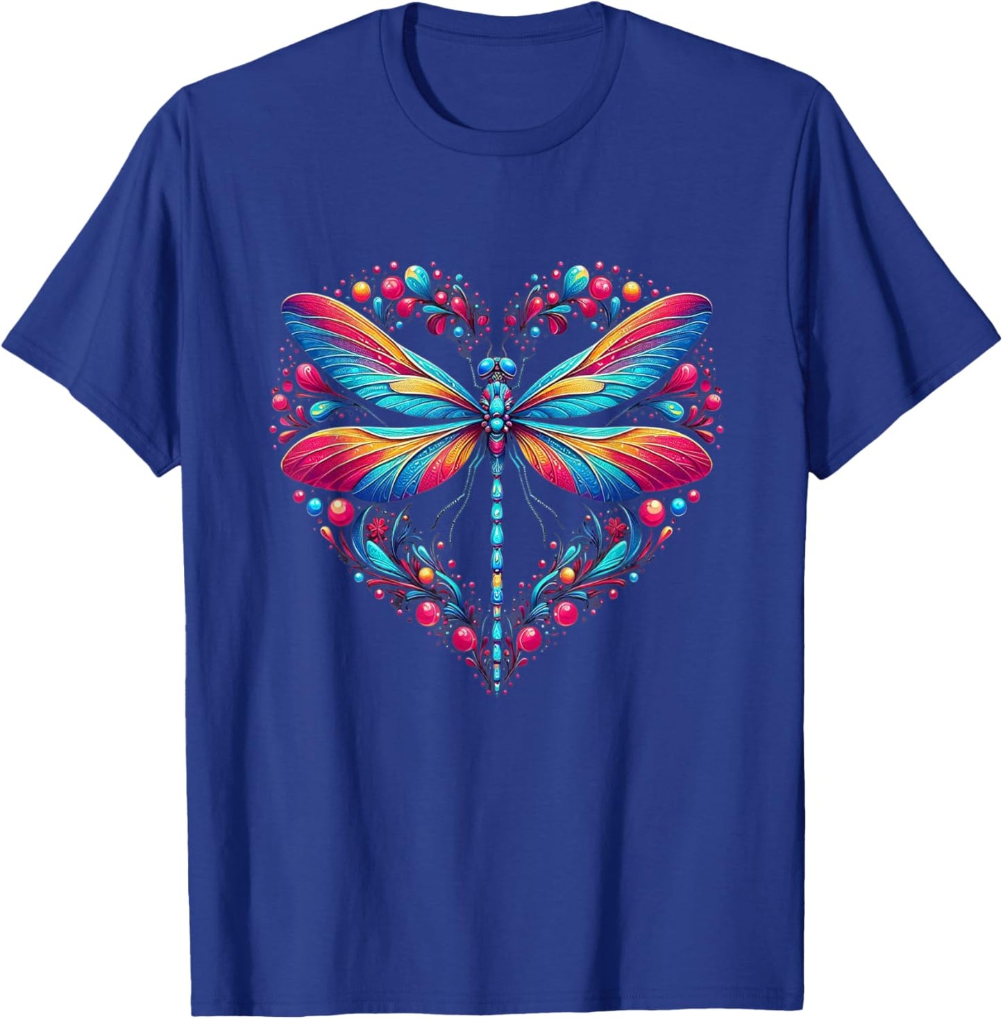 Dragonfly Love Spiritual Colorful Dragonflies Art Garden T-Shirt - T-Shirt | Royal