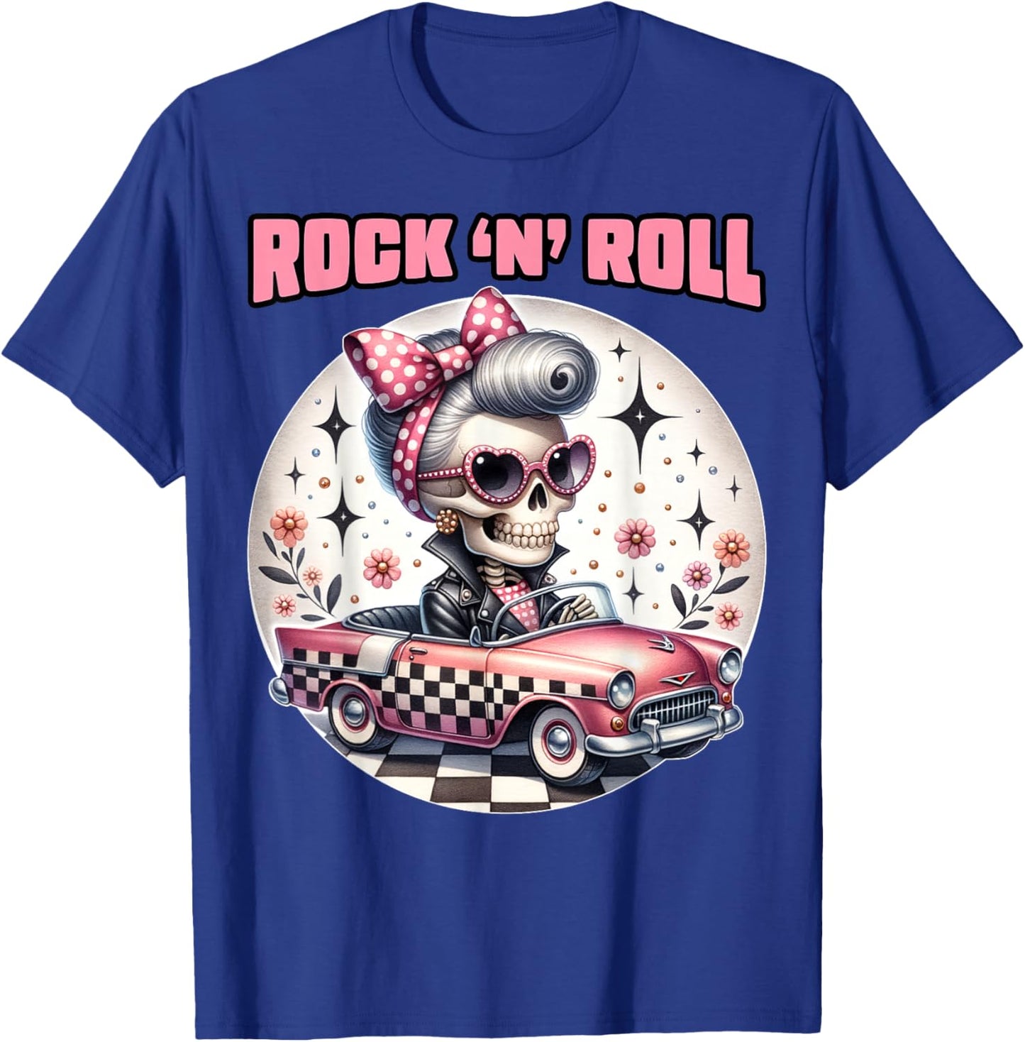 Rock N Roll 50s Sock Hop Dance Doo Wop Rockabilly 1950s Art T-Shirt - T-Shirt | Royal