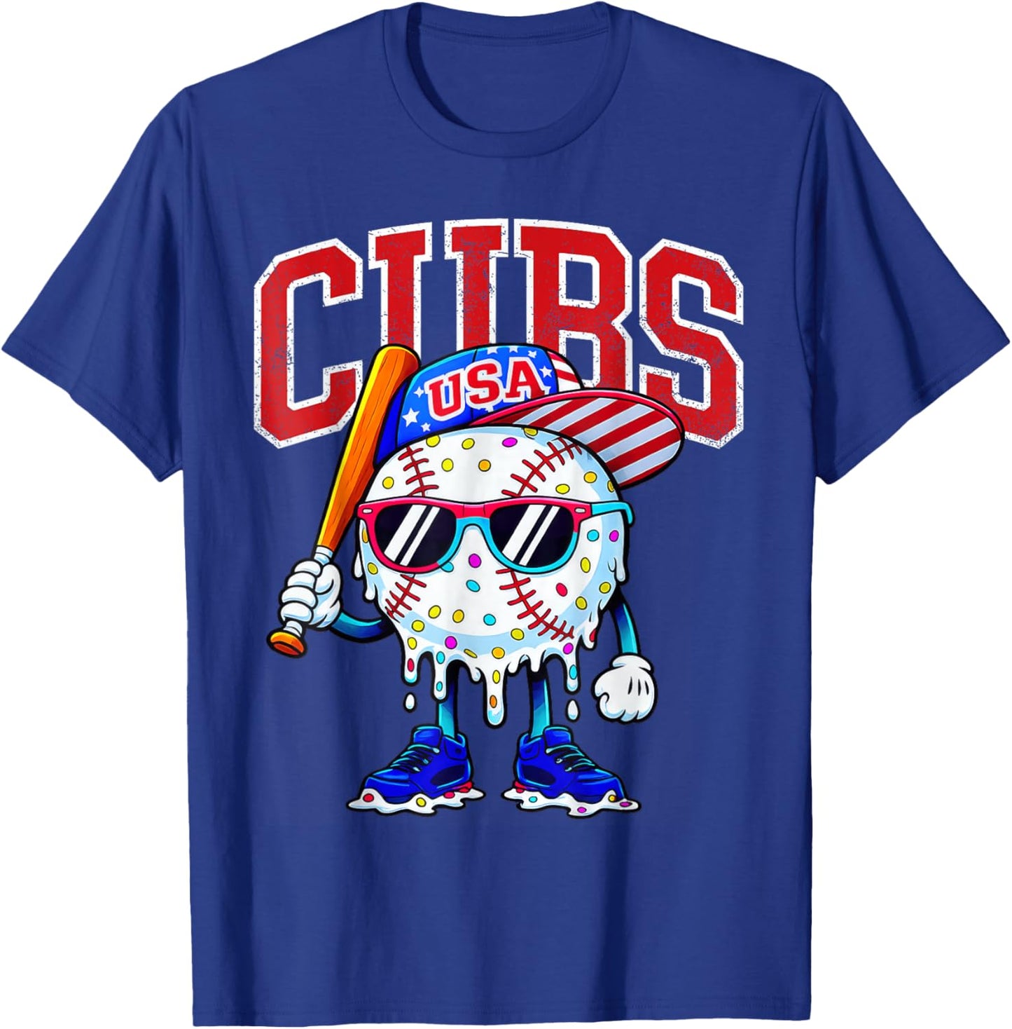Vintage Cubs Name Personalized Retro Women Kid T-Shirt - T-Shirt | Royal
