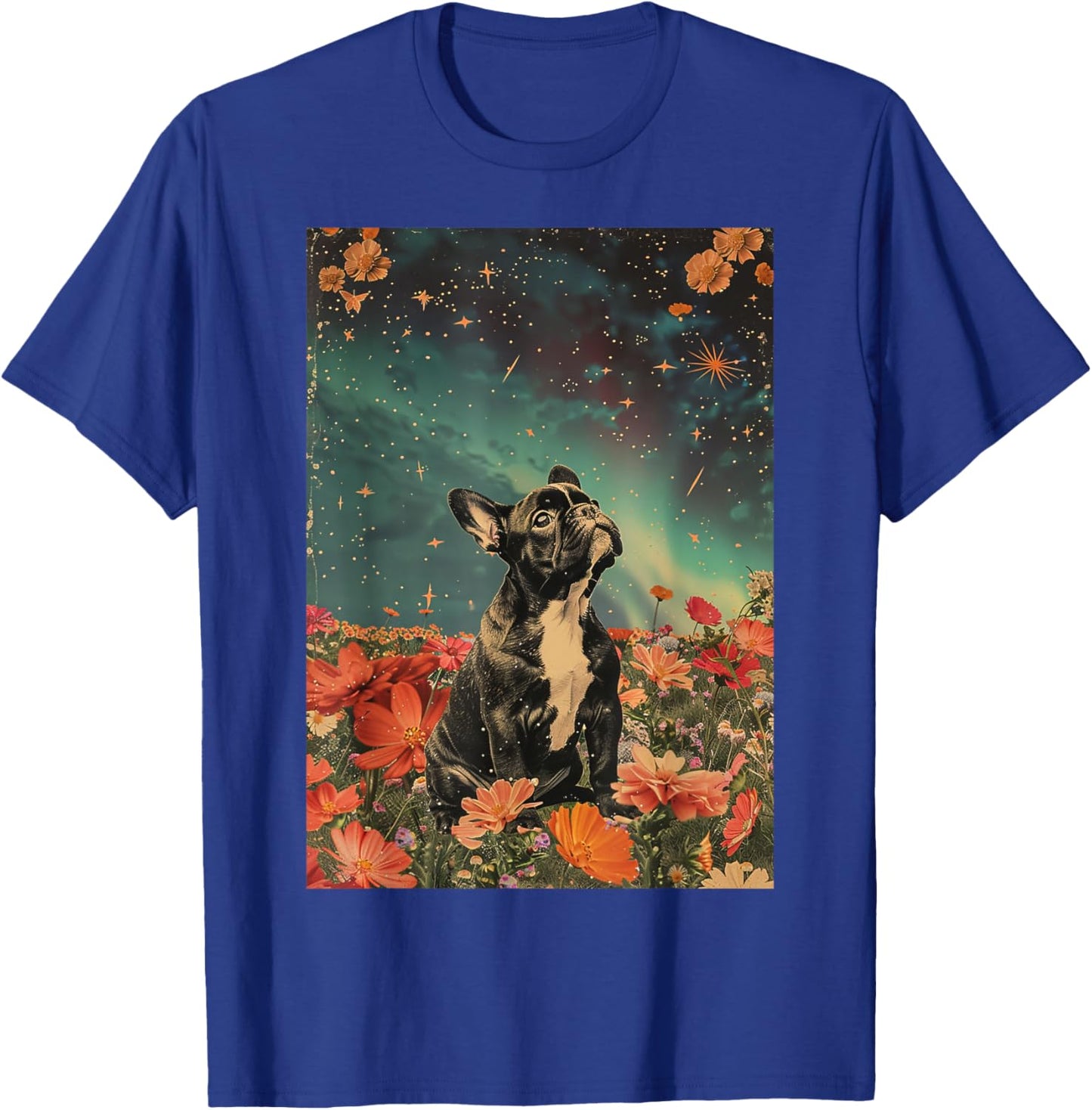 Vintage Cute French Bulldog Puppy Inspirational Men Women Girls Kids T-Shirt - T-Shirt | Royal