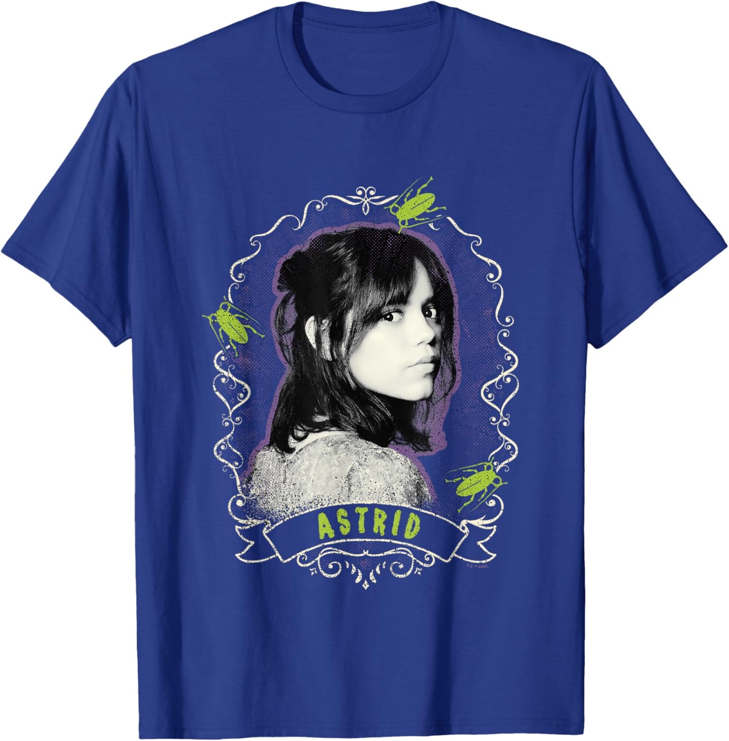 Beetlejuice Beetlejuice Astrid Deetz Face Portrait Vintage T-Shirt - T-Shirt | Royal