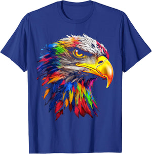 Adlergesicht Kunst Tier bunt Druck Grafik Vogel Adler T-Shirt - T-Shirt | Royal