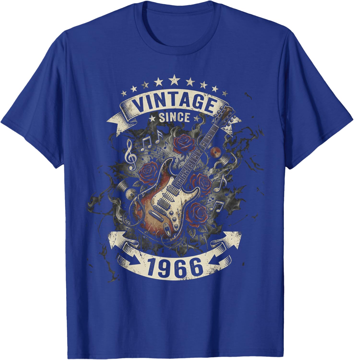 Gitarre zum 60. Geburtstag, Vintage-Stil, seit 1966, 60 Jahre alt T-Shirt - T-Shirt | Royal
