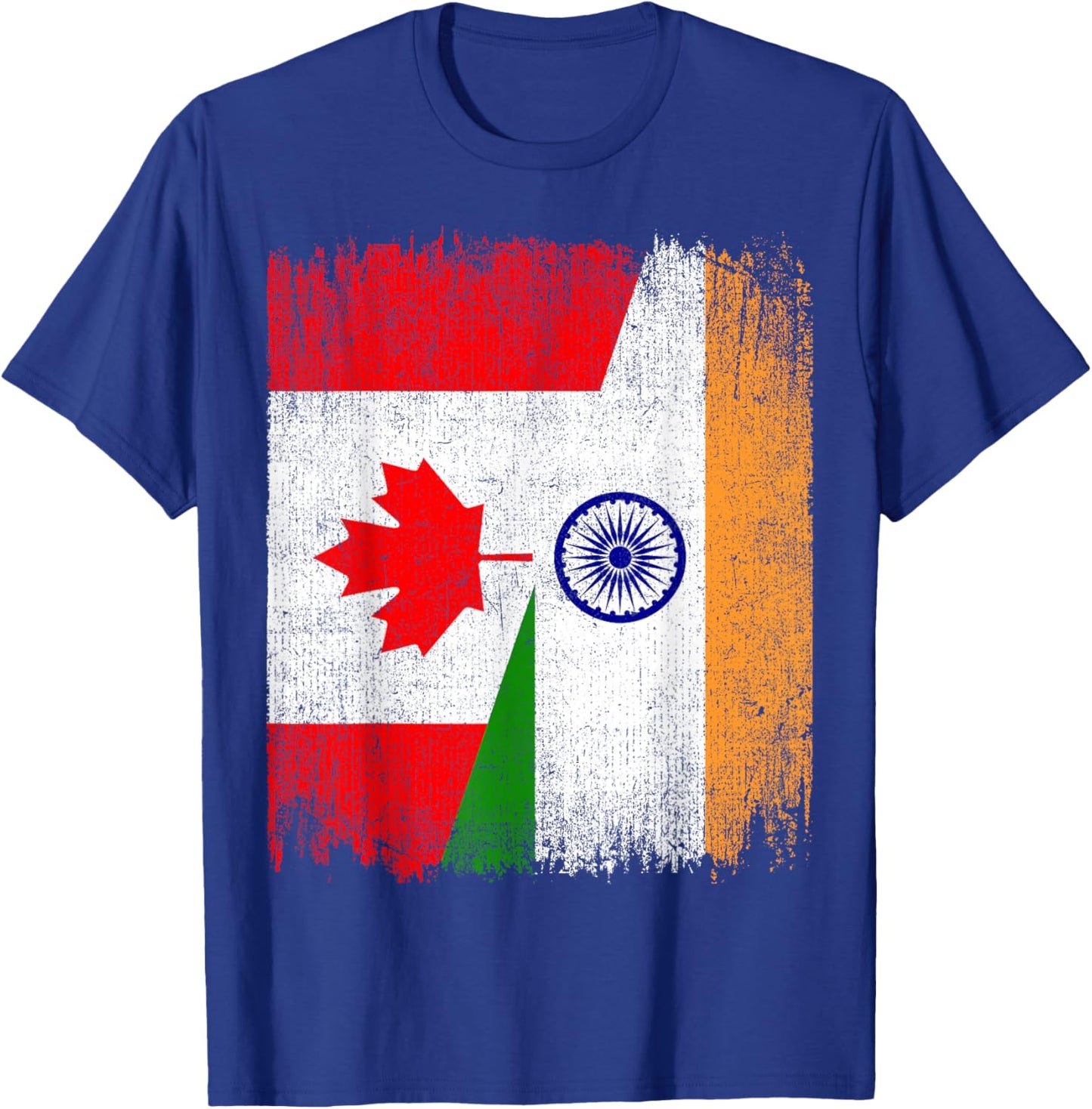 Half Canada India Flag Canadian Indian Pride Roots T-Shirt - T-Shirt | Royal