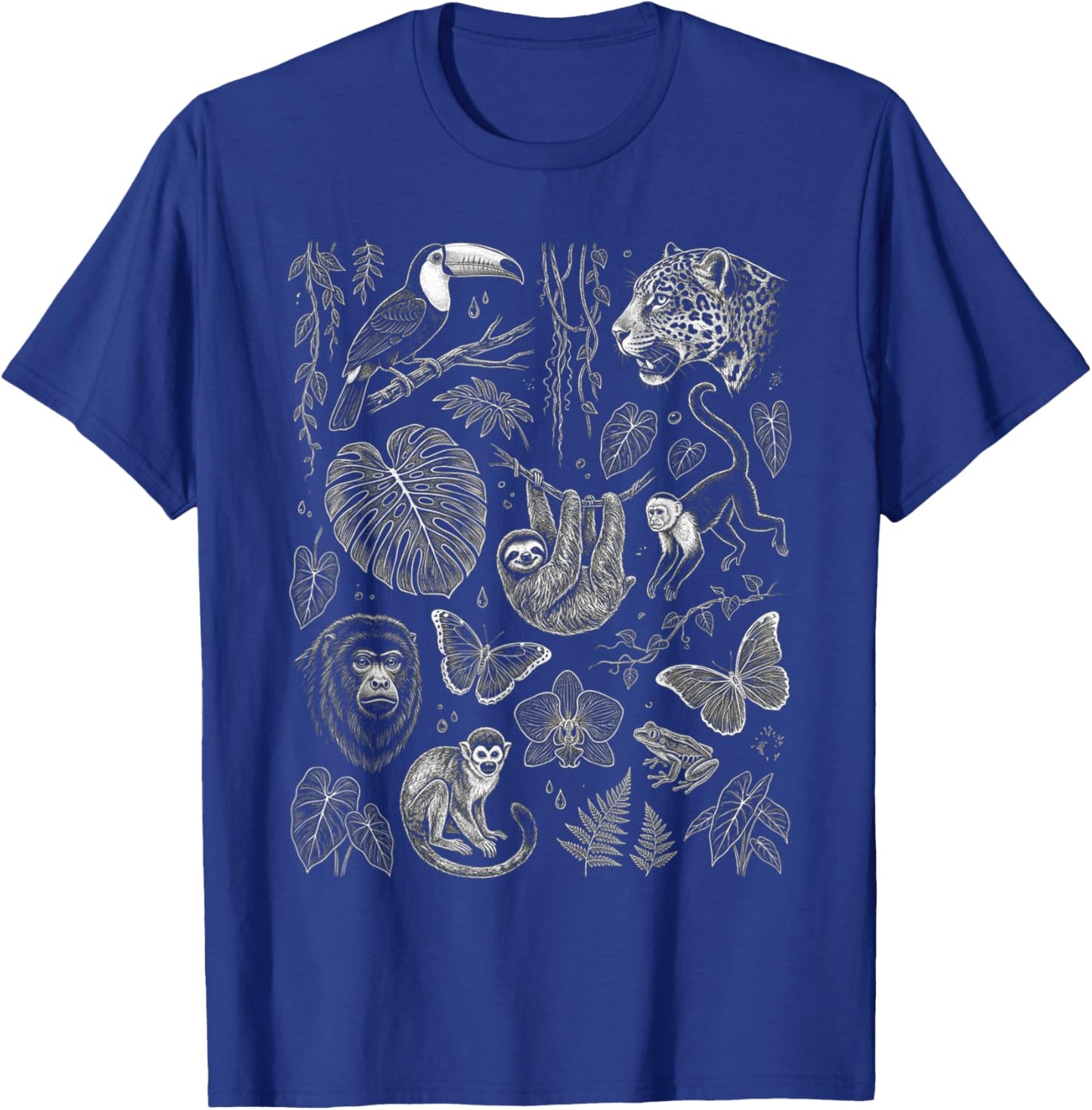 Animaux de la Jungle Animaux tropicaux Graphiques T-Shirt - T-Shirt | Royal
