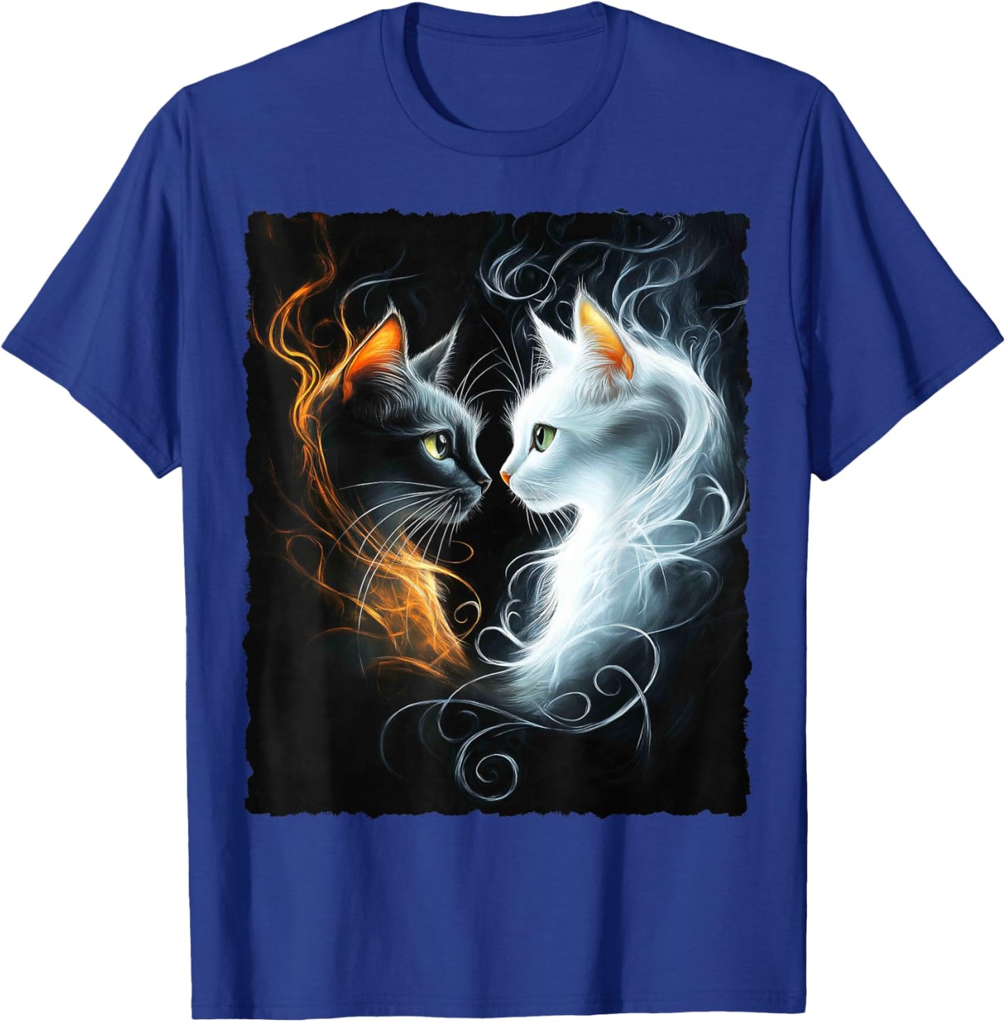 Cute Magical Cat Kitten Fantasy Art Design T-Shirt - T-Shirt | Royal