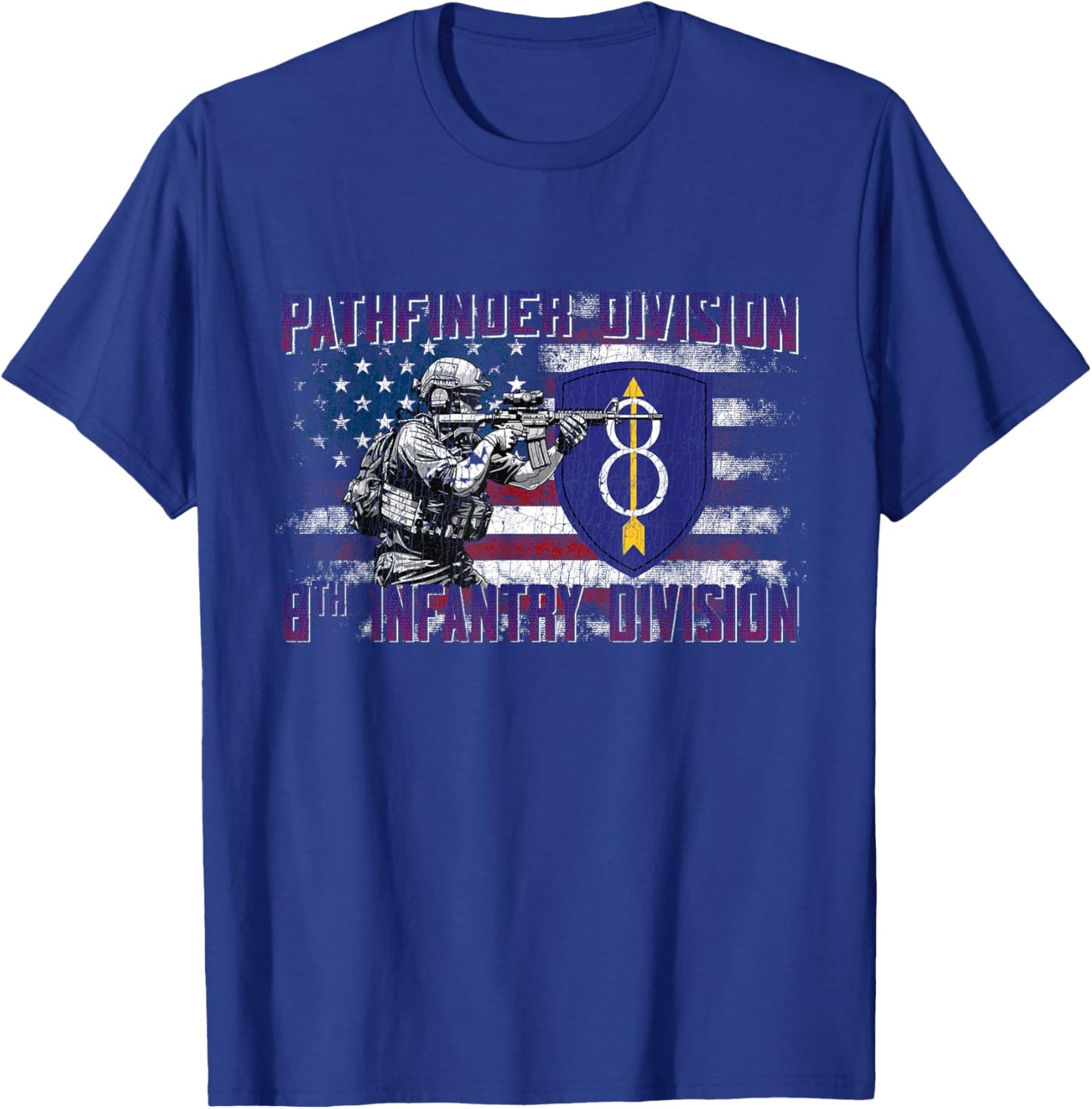 8th Infantry Division 8th ID Golden Arrow Division Gifts T-Shirt - T-Shirt | Royal