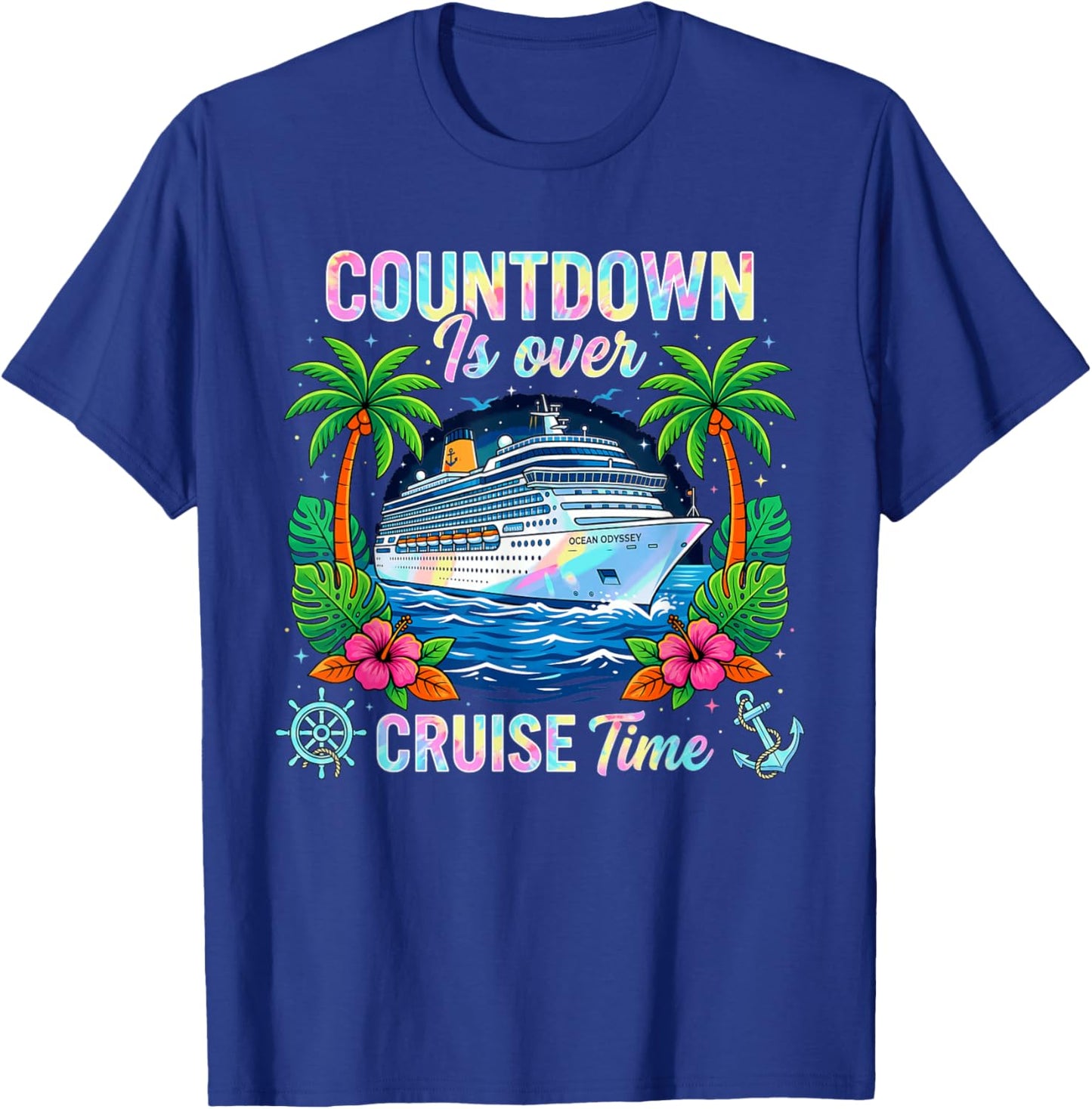 Countdown is Over It's Cruise Time Family Cruise 2026 Summer T-Shirt - T-Shirt | Royal