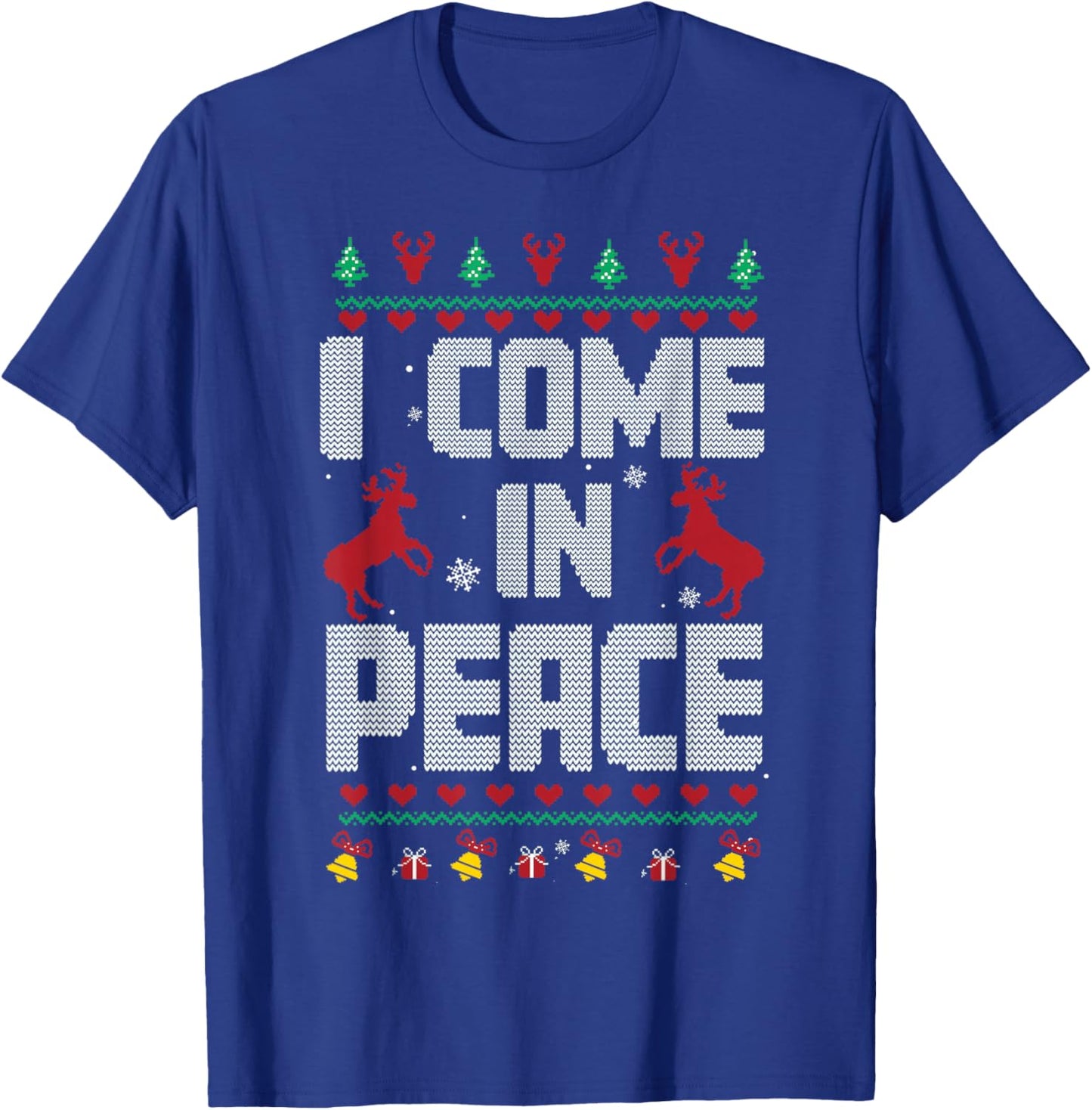 I Come In Peace - I'm Peace Xmas Matching Couples Christmas T-Shirt - T-Shirt | Royal