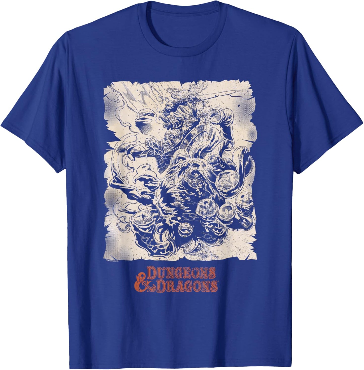 Dungeons & Dragons Retro Beholder Combat T-Shirt - T-Shirt | Royal