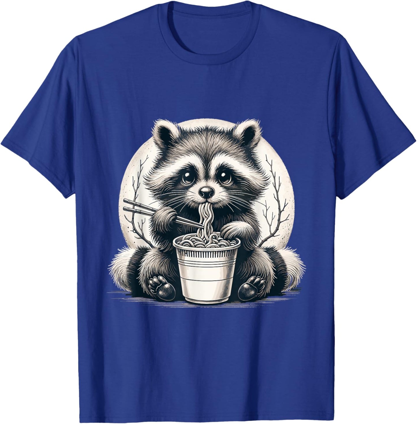 Raccoon Eating Ramen Shirt Instant Noodle Cup Racoon Lover T-Shirt - T-Shirt | Royal