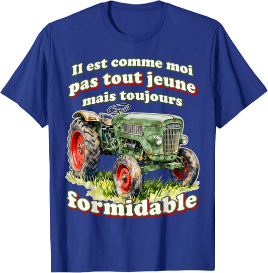 Tractor Farmer Great Gift Old Tractor Humor T-Shirt - T-Shirt | Royal