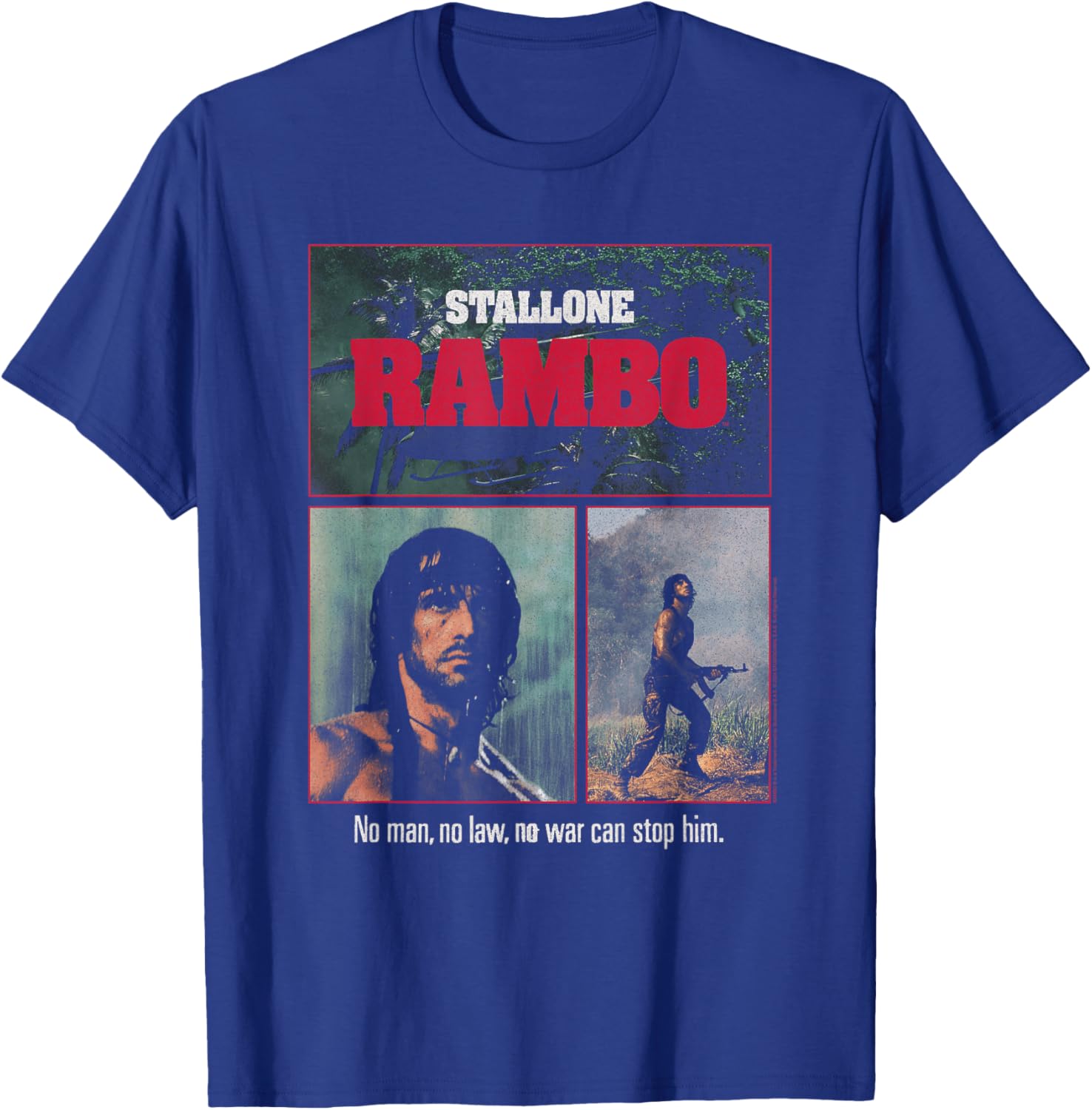 Rambo Stallone Lone Wolf Action Movie T-Shirt - T-Shirt | Royal