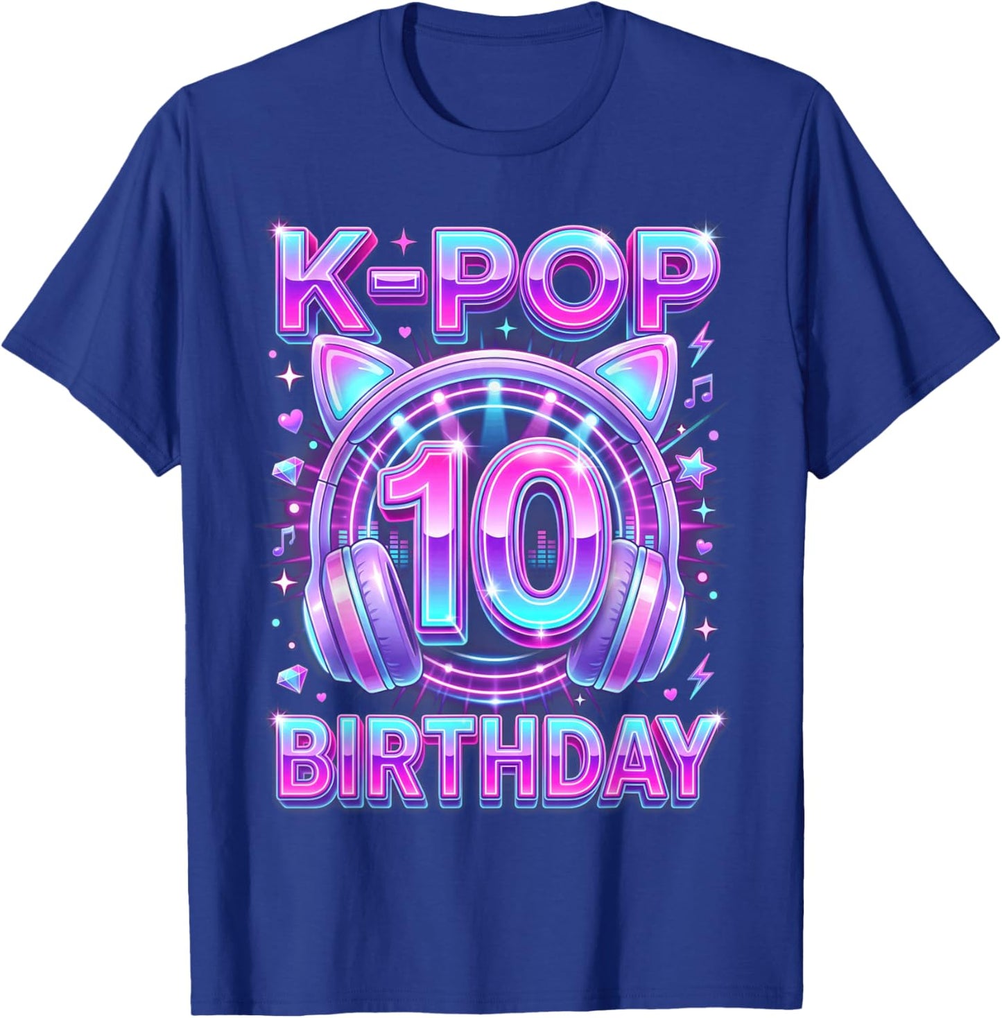 K-Pop 10th Birthday Kpop Girl 10 Year Old Korean Music T-Shirt - T-Shirt | Royal