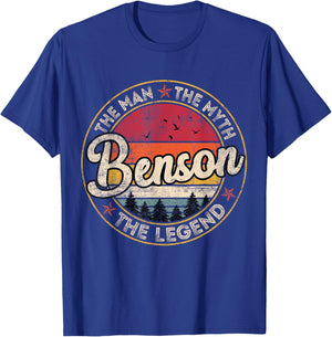 Benson The Man The Myth The Legend Personalized Name T-Shirt - T-Shirt | Royal