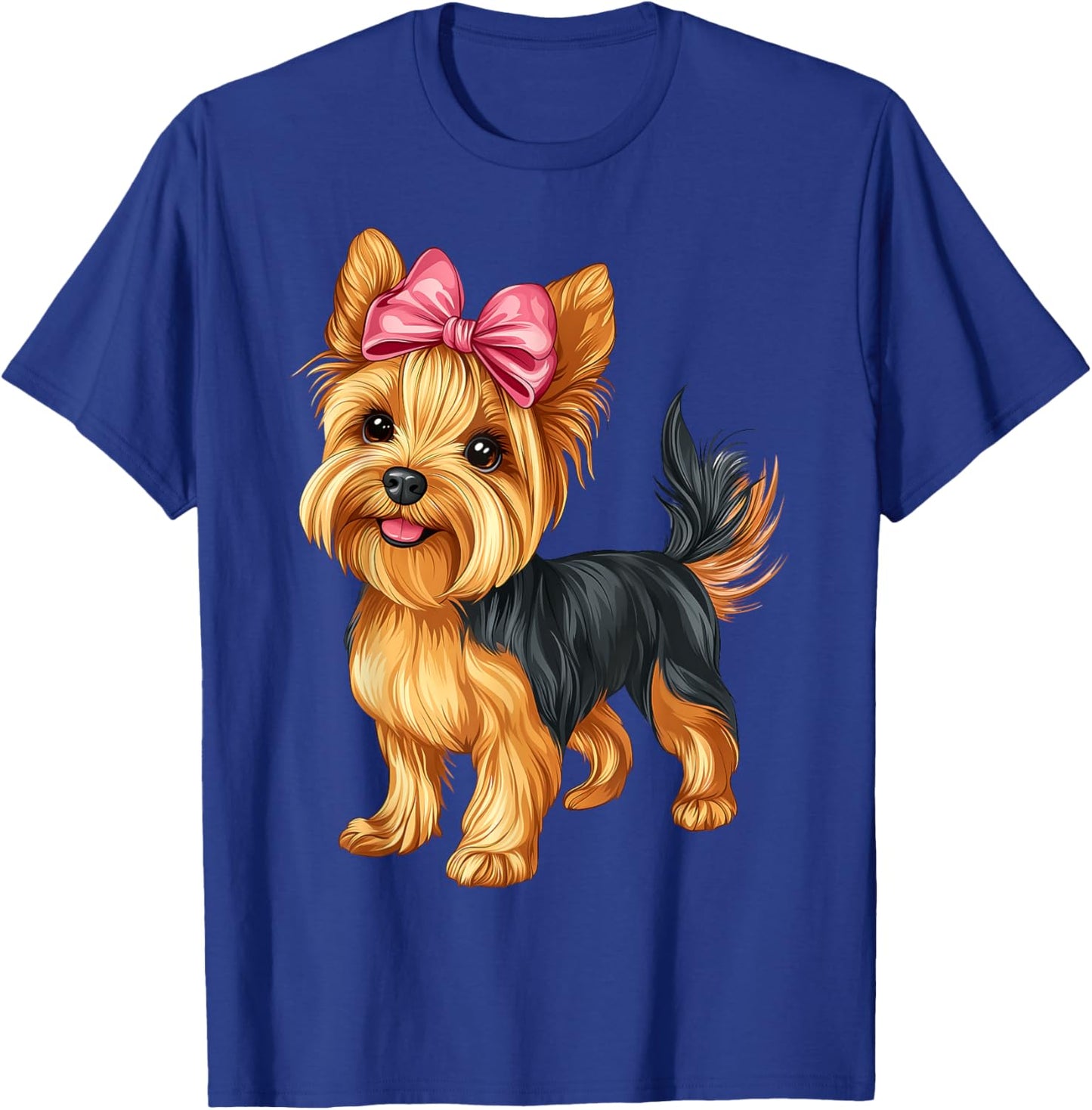 Coquette Bow Yorkshire Terrier Dog Yorkie Mom Girl Pink T-Shirt - T-Shirt | Royal