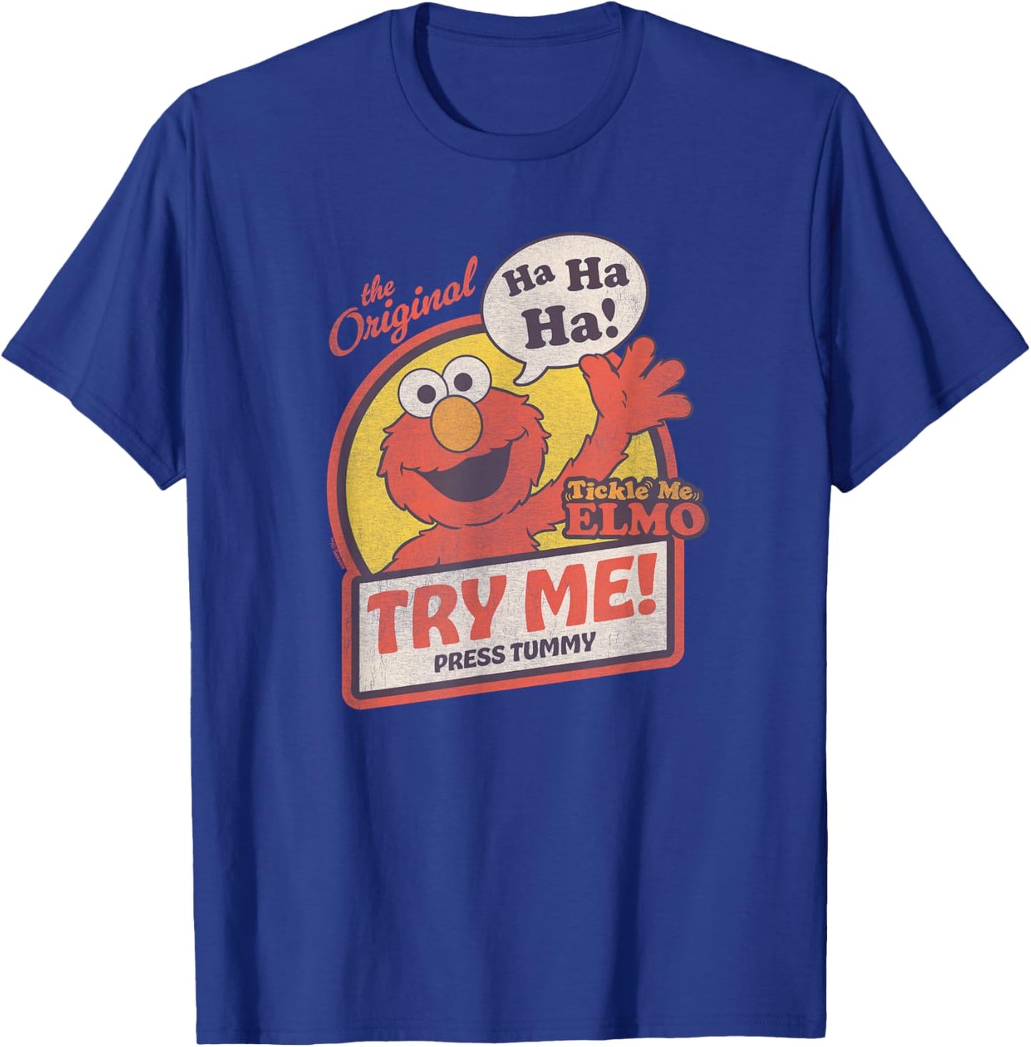 Sesame Street Tickle Me Elmo Try Me T-Shirt - T-Shirt | Royal
