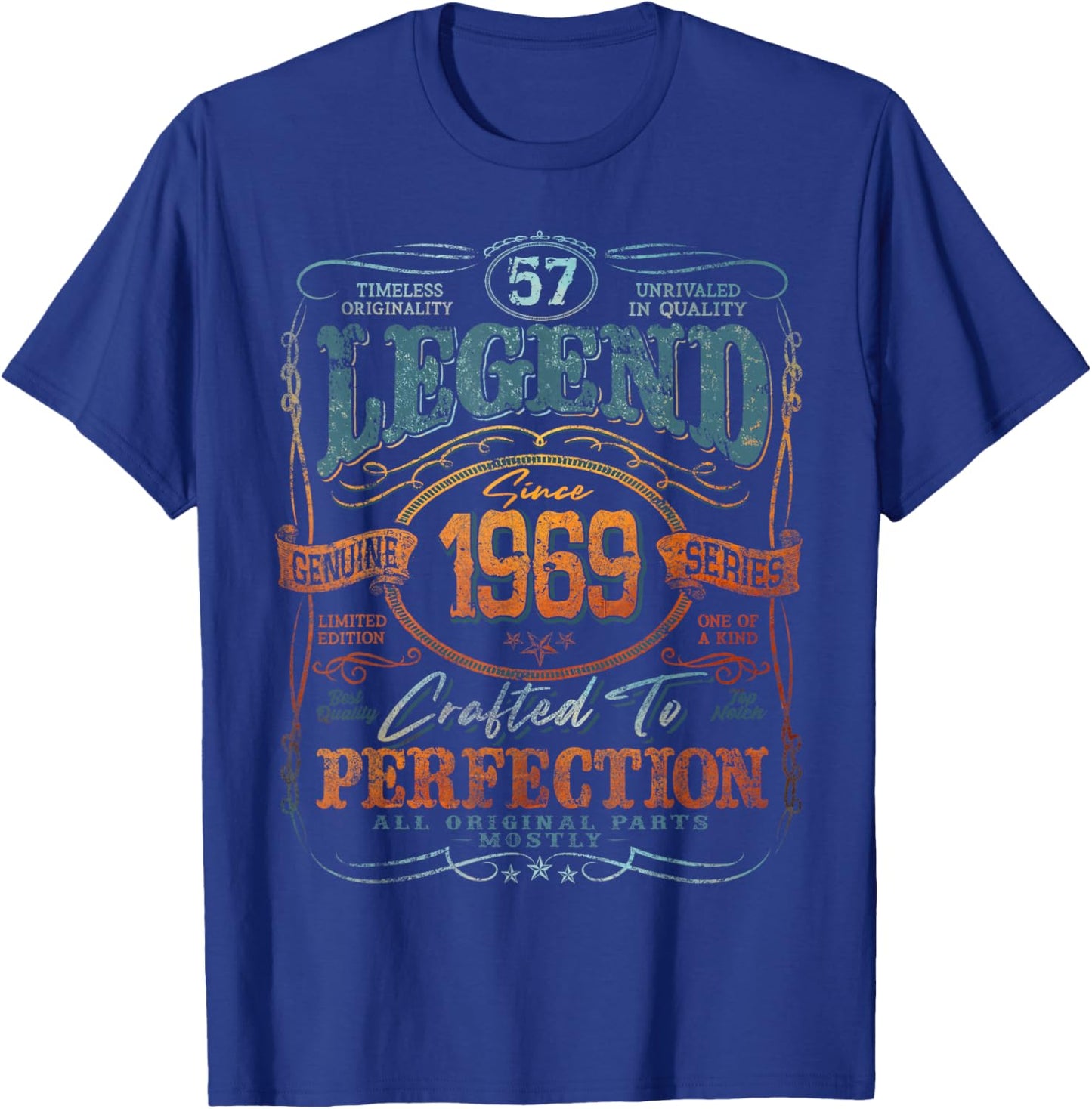 Vintage 1969 Limited Edition Shirt 57 Year Old 57th Birthday T-Shirt - T-Shirt | Royal