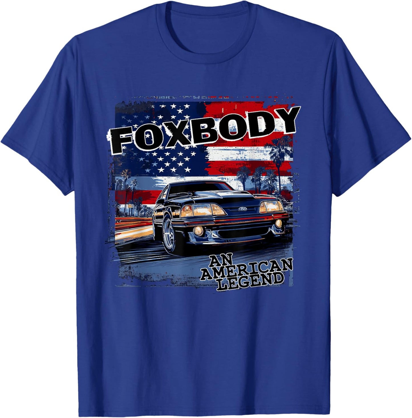 Foxbody, An American Legend car for the stang enthusiast T-Shirt - T-Shirt | Royal