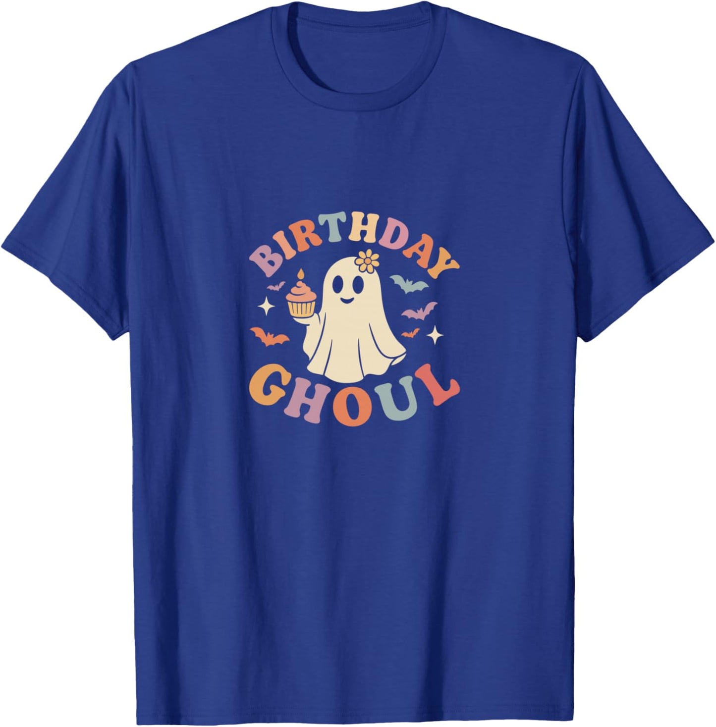 Birthday Ghoul Funny Halloween Ghost Cake Party T-Shirt - T-Shirt | Royal
