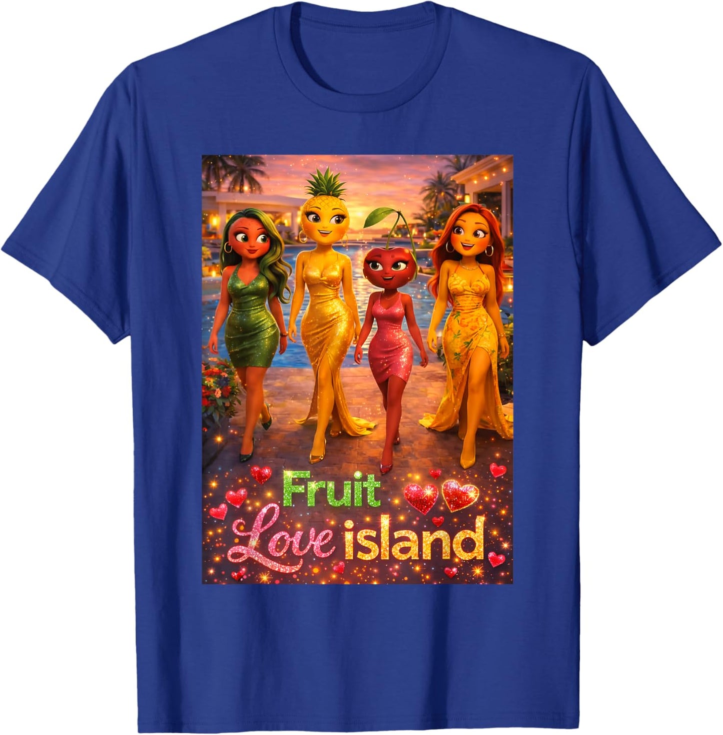 Funny Girls Brainrot Fruit Island Love Fancy Dress AI 2026 T-Shirt - T-Shirt | Royal