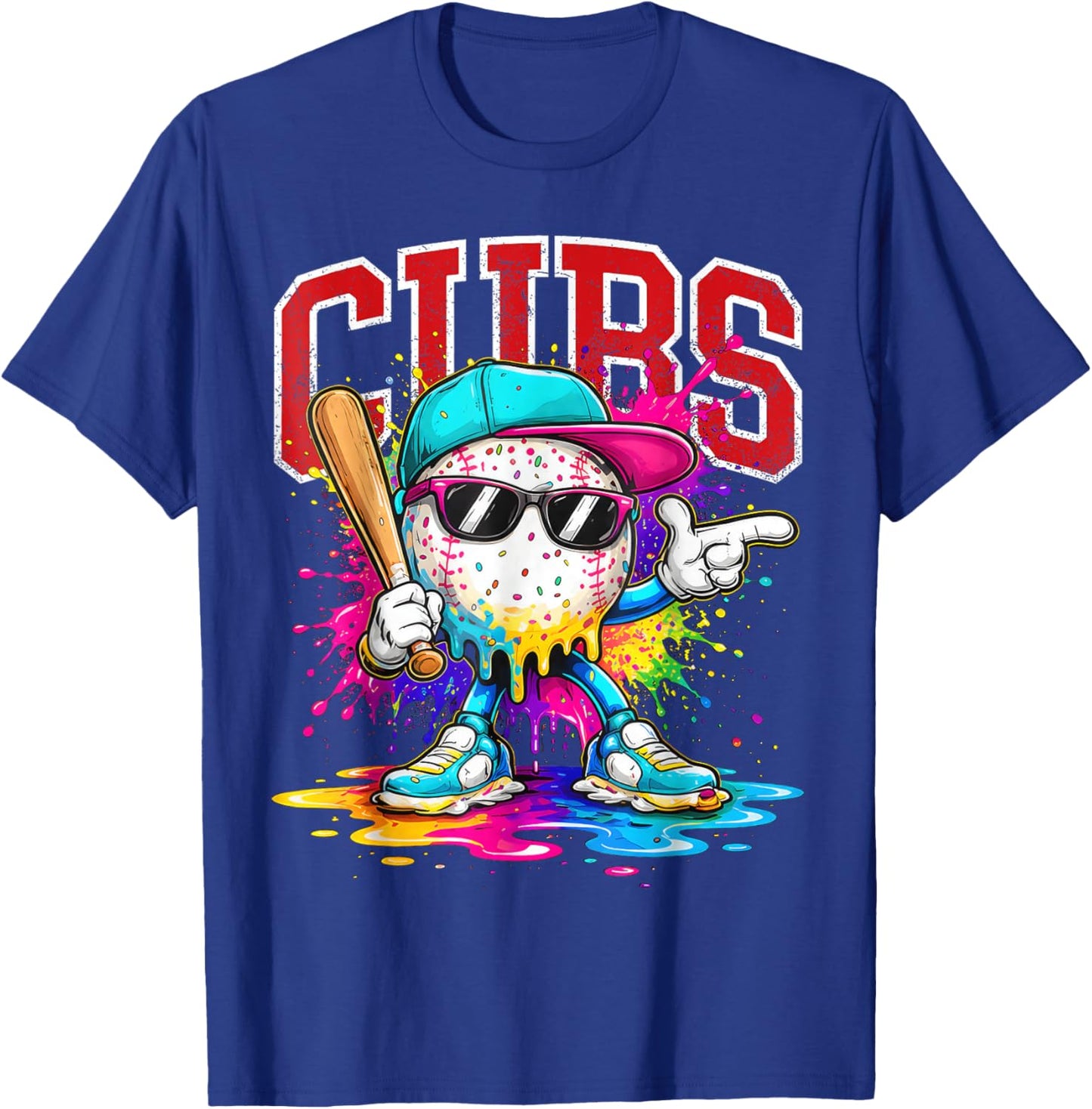Vintage Cubs Name Personalized Retro Women Kid T-Shirt - T-Shirt | Royal