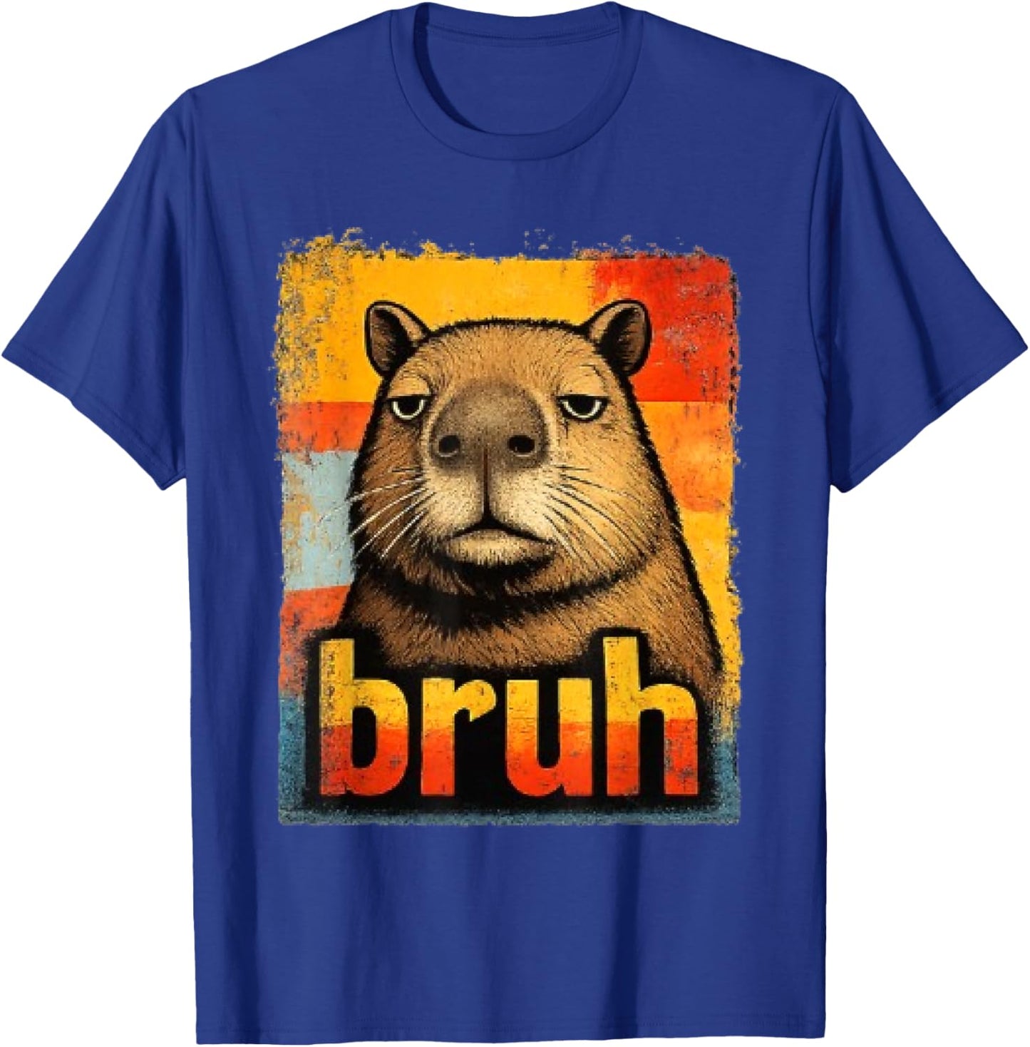 Funny Graphic Meme Capybara Bruh for Boys Girls Men Women T-Shirt - T-Shirt | Royal