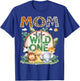 Mom Of The Wild One Safari Jungle 1St Birthday Party T-Shirt - T-Shirt | Royal