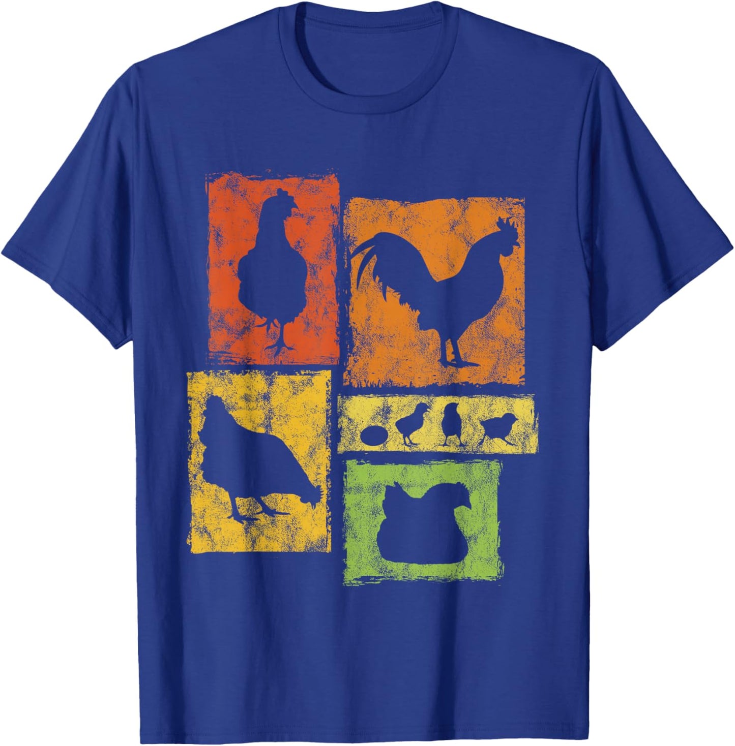 Funny Chicken Farmer Graphic I Love Chickens Men Women Kids T-Shirt - T-Shirt | Royal