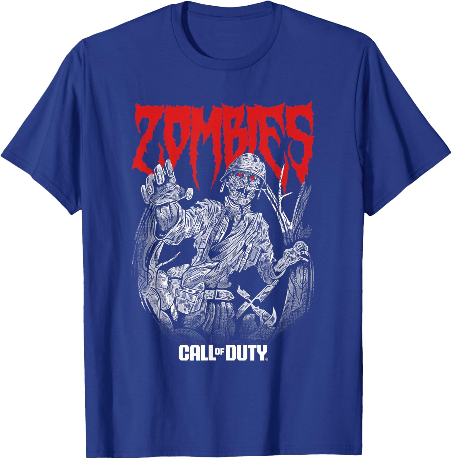 Call of Duty Zombies Video Game T-Shirt - T-Shirt | Royal