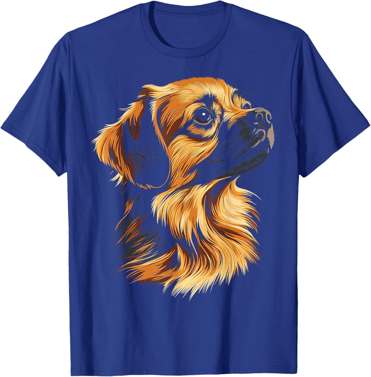 Tibetan Spaniel Dog Motif Pet Illustration Tibetan Spaniel T-Shirt - T-Shirt | Royal