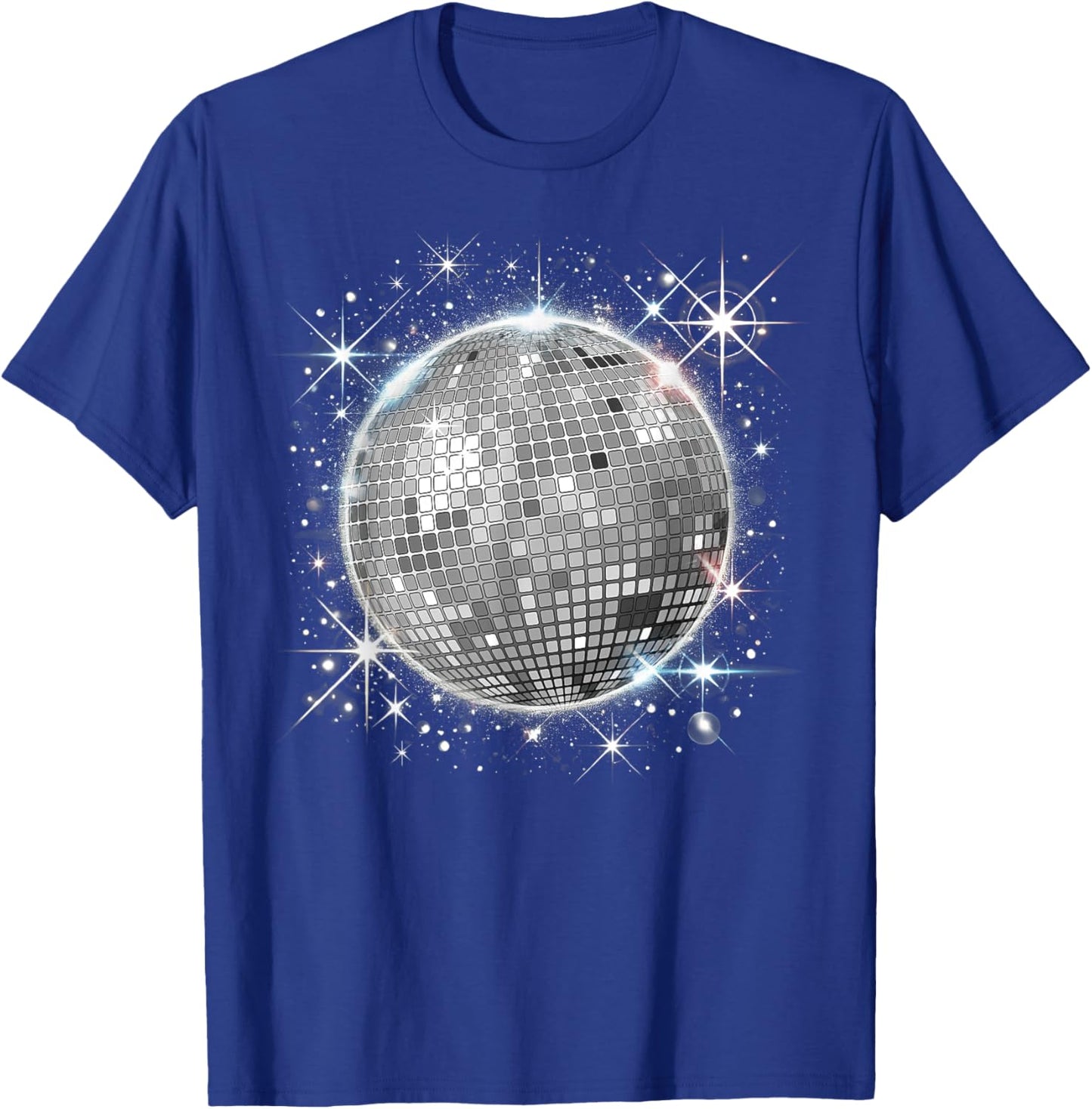 Black and White Disco Ball Club Retro T-Shirt - T-Shirt | Royal