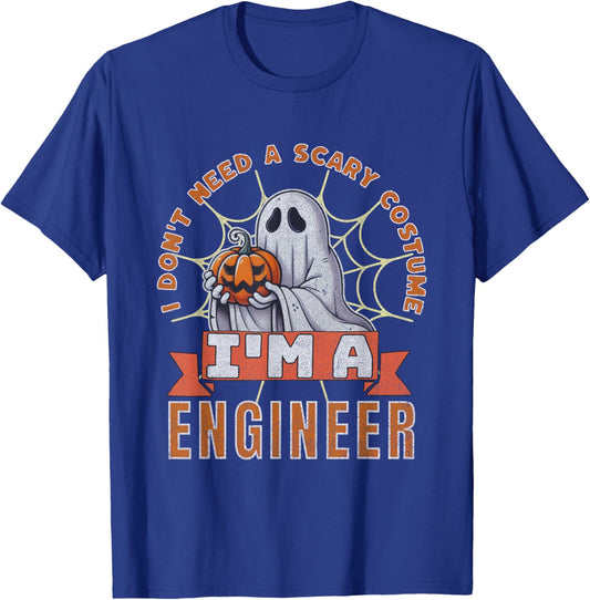 Halloween Engineer Ghost I'm an Engineer Costume T-Shirt - T-Shirt | Royal